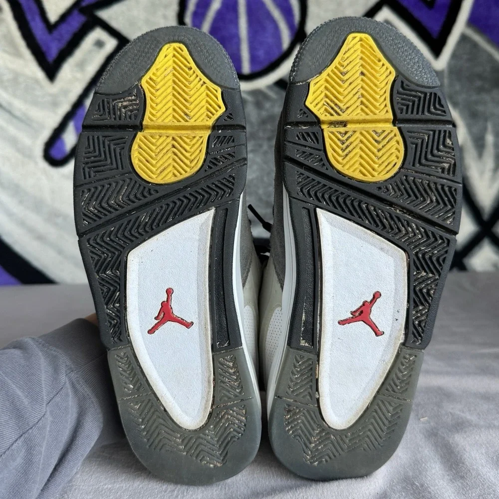 Size 8.5 - Nike Air Jordan 4‎ RM PRM Shoes White Black Fire Red IB8052-100